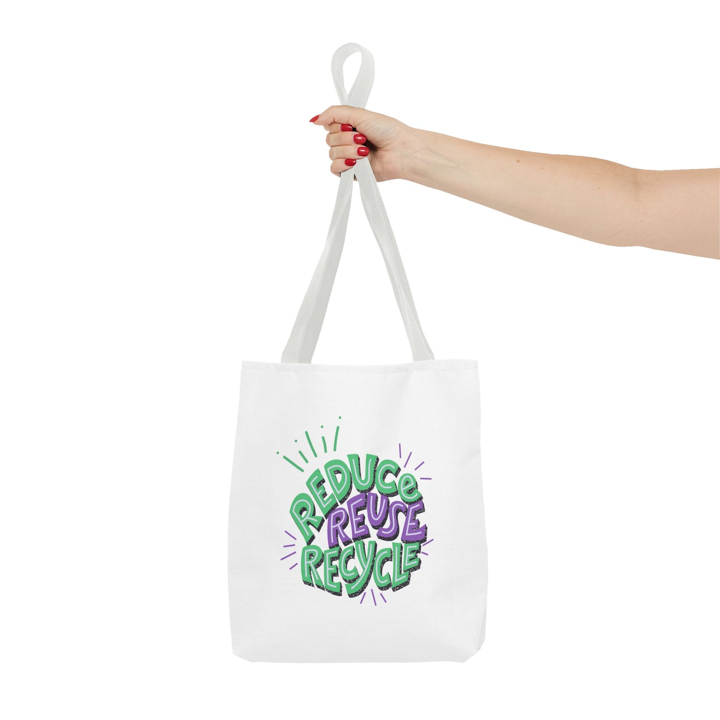 Eco-Friendly Tote Bag - Reduce Reuse Recycle, Shopping Bag, Grocery Tote, Beach Bag, Sustainable Gift