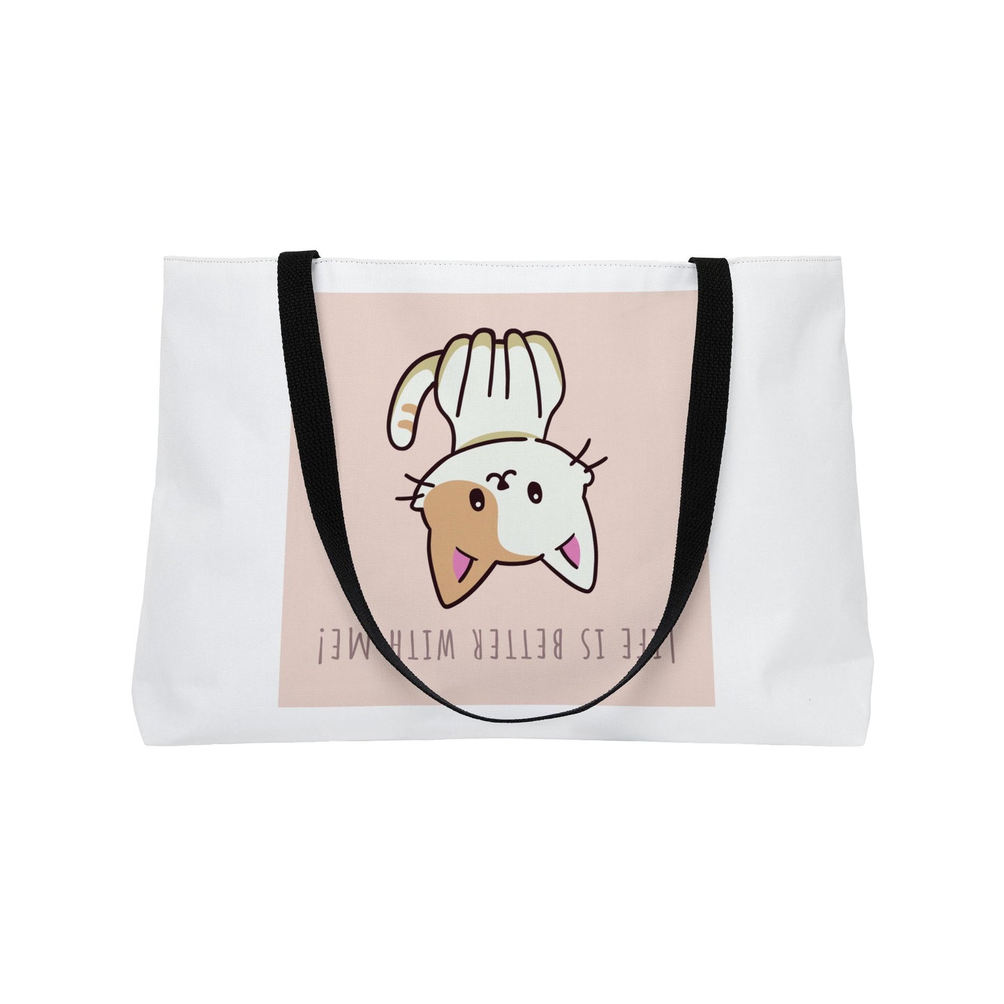 Cat Weekender Tote Bag | Life is Better With Me | Pet Lovers Travel Essentials Gift
