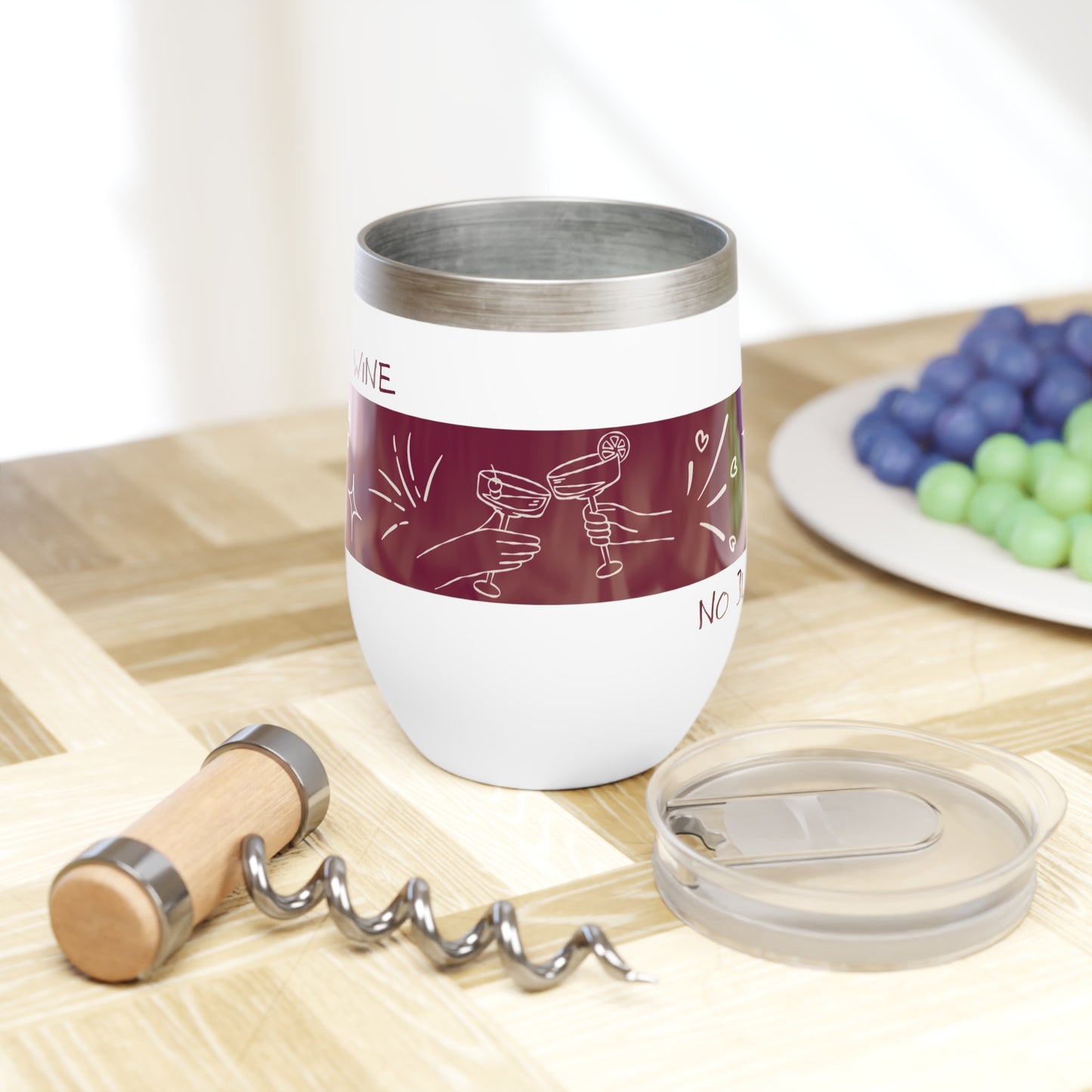 Charming Chill Wine Tumbler - Perfect for Celebrations, Gifts for Wine Lovers, Outdoor Picnics, Unique Home Decor, Stylish Drinkware
