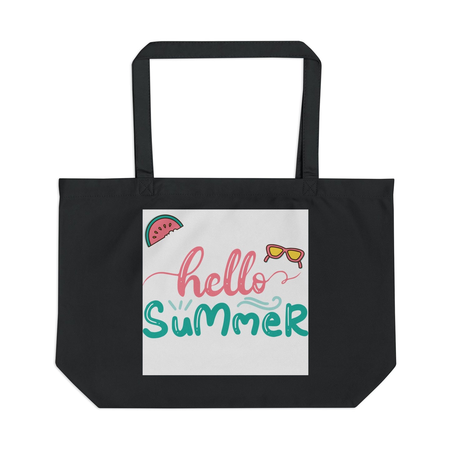 Summer Eco Tote Bag | Hello Summer Beach Tote, Reusable Grocery Bag, Vacation Bag, Fun Summer Accessory, Gift for Her