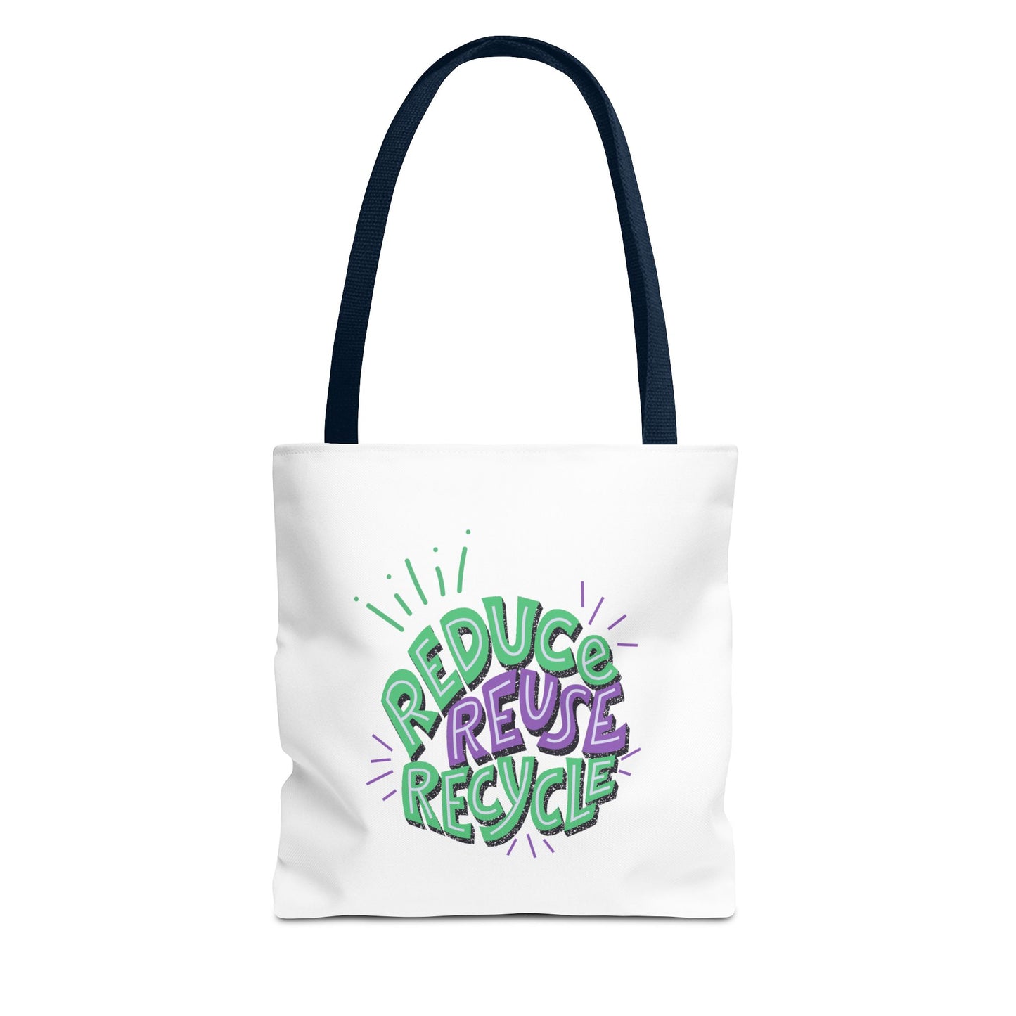 Eco-Friendly Tote Bag - Reduce Reuse Recycle, Shopping Bag, Grocery Tote, Beach Bag, Sustainable Gift