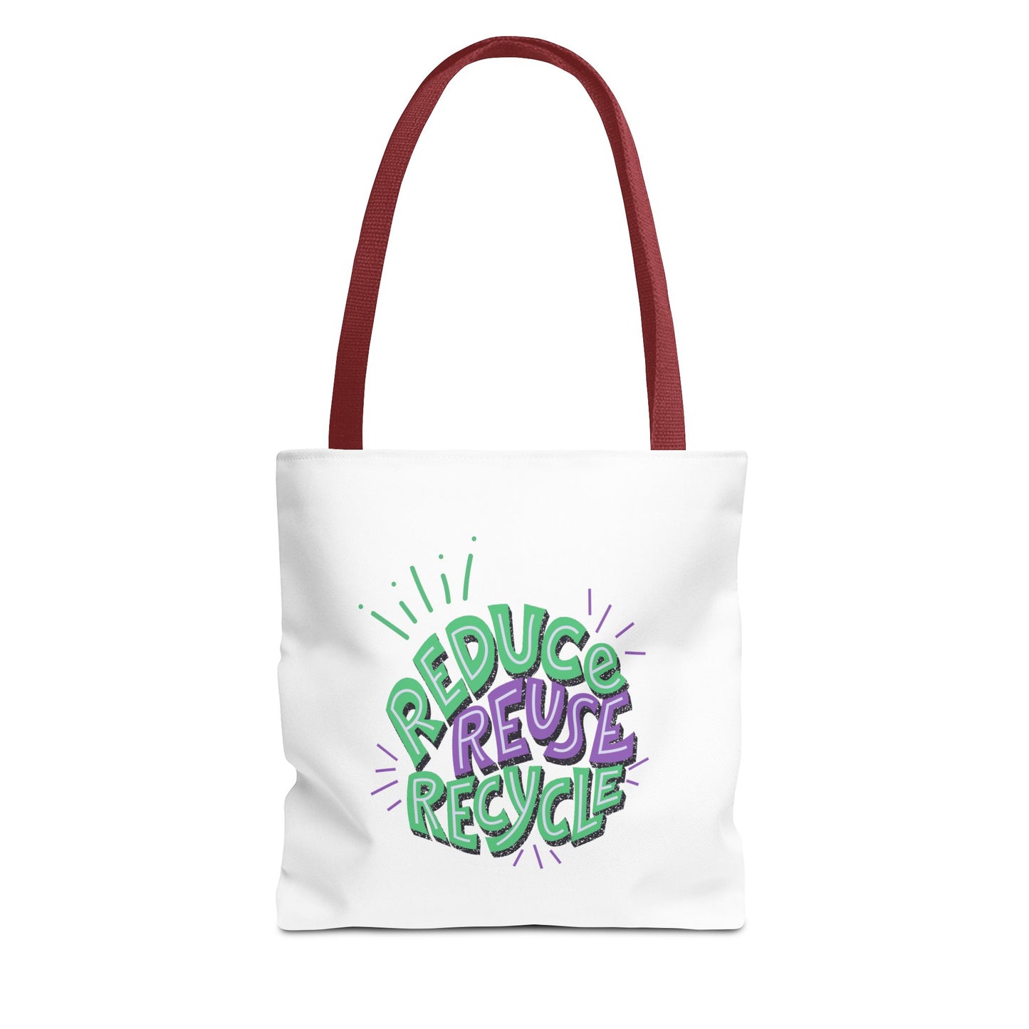 Eco-Friendly Tote Bag - Reduce Reuse Recycle, Shopping Bag, Grocery Tote, Beach Bag, Sustainable Gift