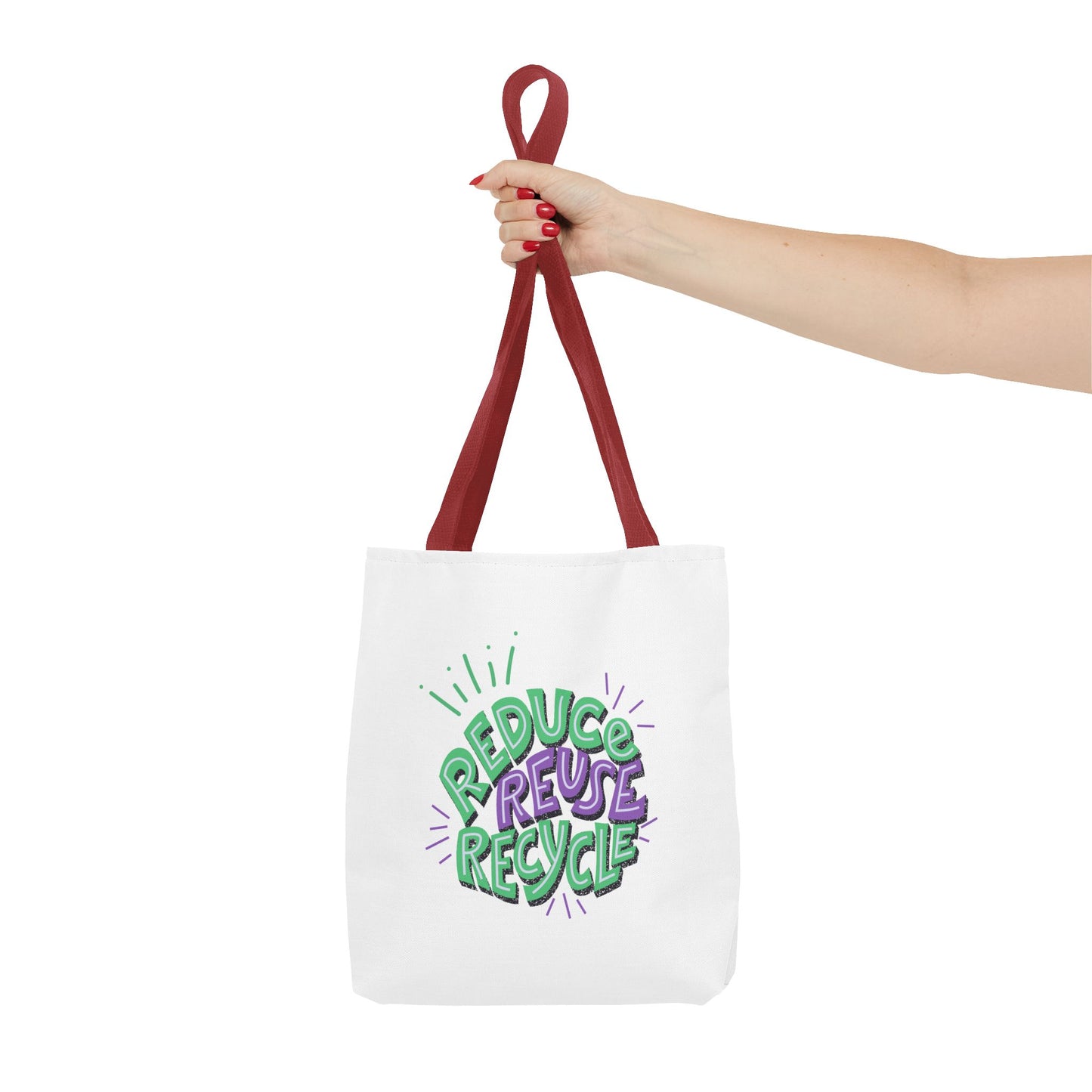 Eco-Friendly Tote Bag - Reduce Reuse Recycle, Shopping Bag, Grocery Tote, Beach Bag, Sustainable Gift