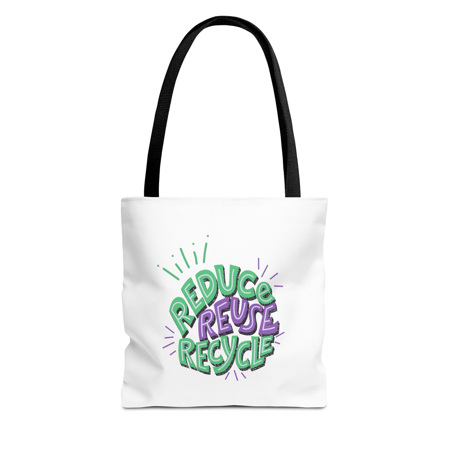 Eco-Friendly Tote Bag - Reduce Reuse Recycle, Shopping Bag, Grocery Tote, Beach Bag, Sustainable Gift