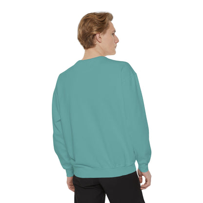 Valentine Unisex Garment-Dyed Sweatshirt - Love Gift, Heart Print Jumper, Valentine's Day Apparel, Romantic Pullover, Couples Matching Shirt
