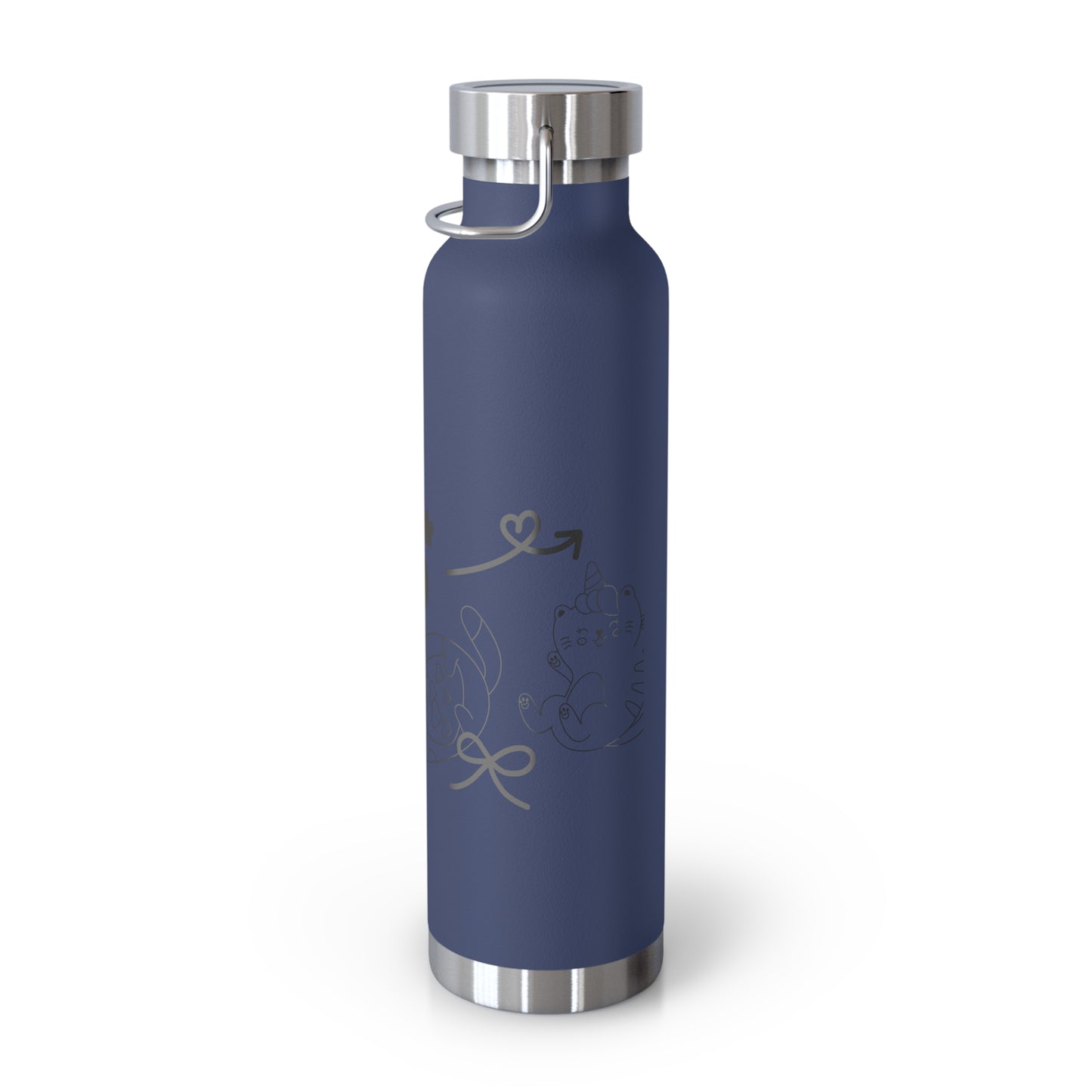 Hello Fun Copper Insulated Water Bottle, 22oz | Travel Mug for Hikers, Perfect for Gifts, Stainless Steel, Eco-Friendly, Gym, Outdoor