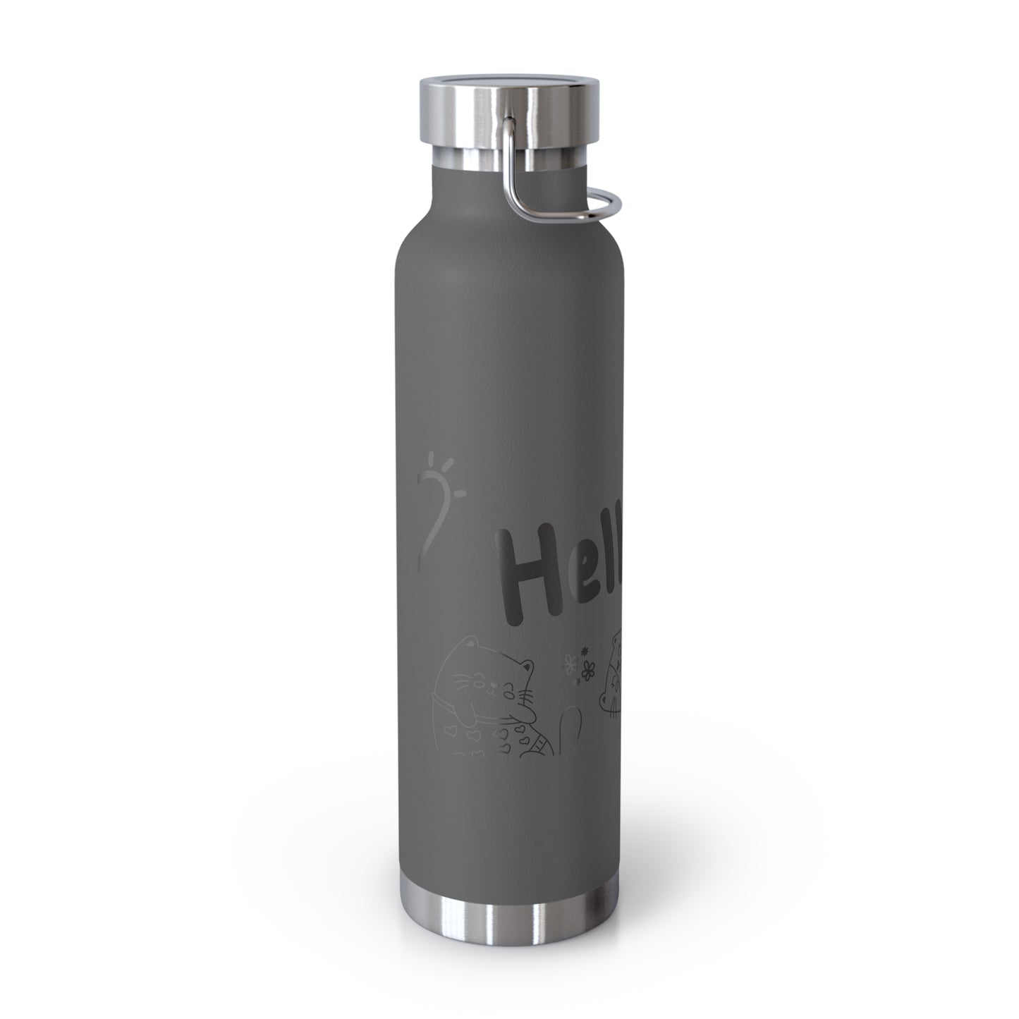Hello Fun Copper Insulated Water Bottle, 22oz | Travel Mug for Hikers, Perfect for Gifts, Stainless Steel, Eco-Friendly, Gym, Outdoor
