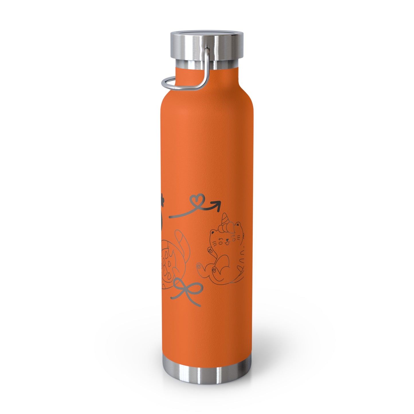 Hello Fun Copper Insulated Water Bottle, 22oz | Travel Mug for Hikers, Perfect for Gifts, Stainless Steel, Eco-Friendly, Gym, Outdoor