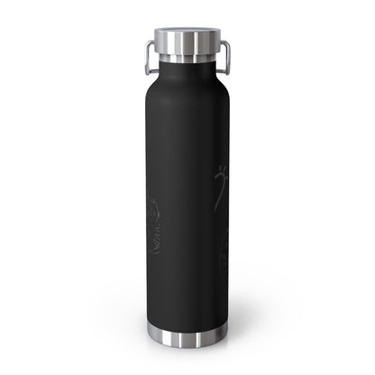 Hello Fun Copper Insulated Water Bottle, 22oz | Travel Mug for Hikers, Perfect for Gifts, Stainless Steel, Eco-Friendly, Gym, Outdoor