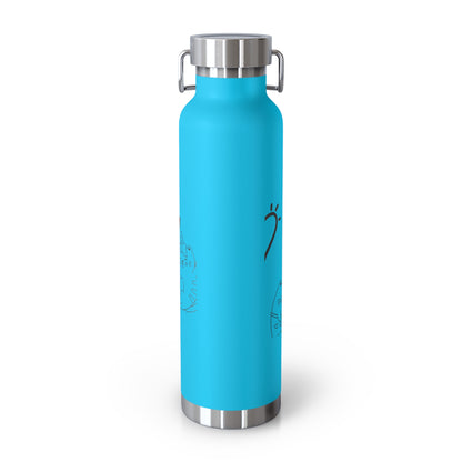 Hello Fun Copper Insulated Water Bottle, 22oz | Travel Mug for Hikers, Perfect for Gifts, Stainless Steel, Eco-Friendly, Gym, Outdoor