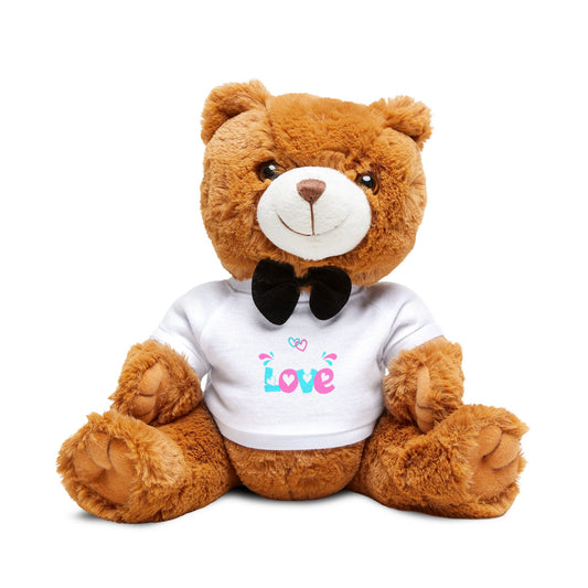 Valentine Teddy Bear T-Shirt, Love Heart Stuffed Animal Plush, Red Pink Gift, Romantic Anniversary Present, Cute Cuddly Toy