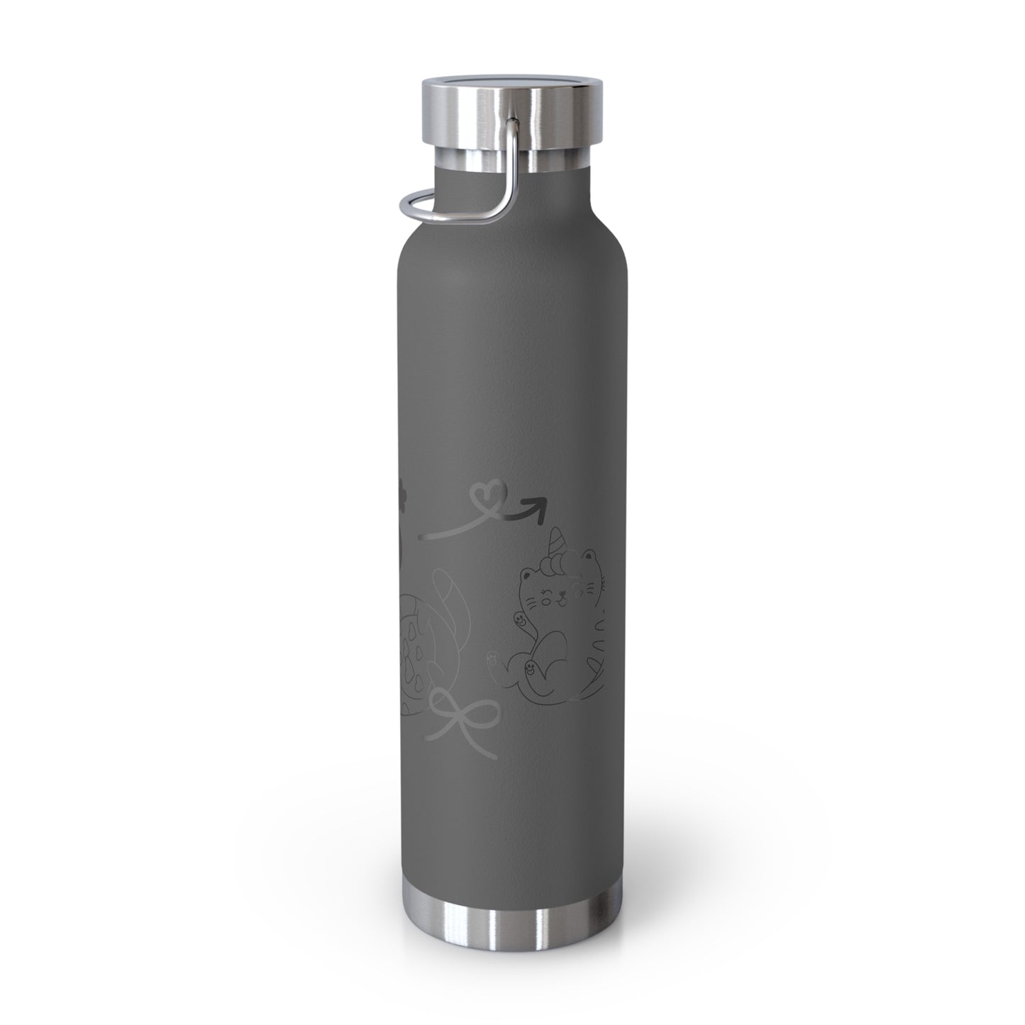Hello Fun Copper Insulated Water Bottle, 22oz | Travel Mug for Hikers, Perfect for Gifts, Stainless Steel, Eco-Friendly, Gym, Outdoor