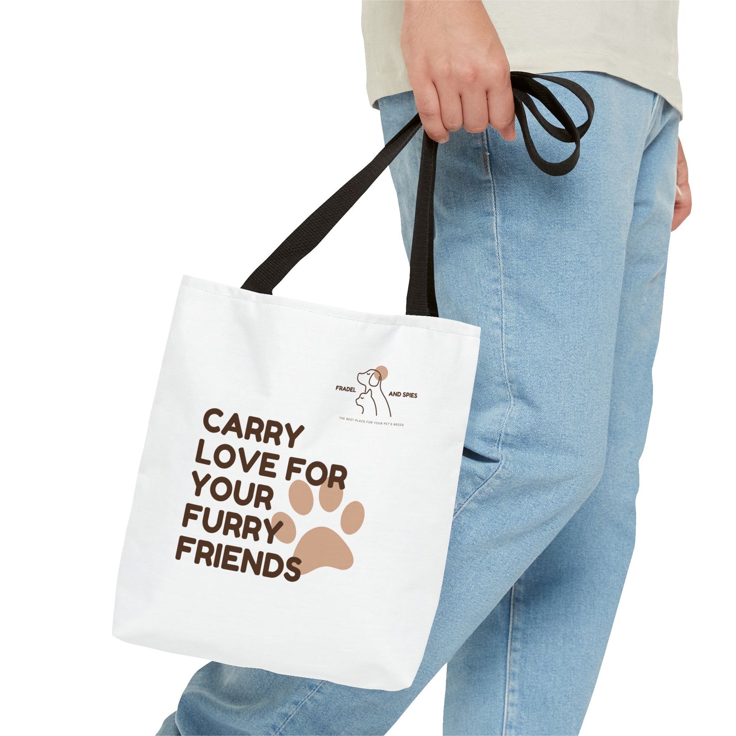 Love For Furry Friends Tote Bag, Dog Lovers Tote, Pet Owner Gift, Animal Rescue Fundraising, Eco-Friendly Bag, Personalized Pet Lover Tote