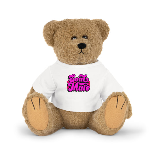 Valentine Teddy Bear Plush Toy with T-Shirt, Personalized Stuffed Animal Gift, Custom Heart Love Bear, Cute Anniversary Present for