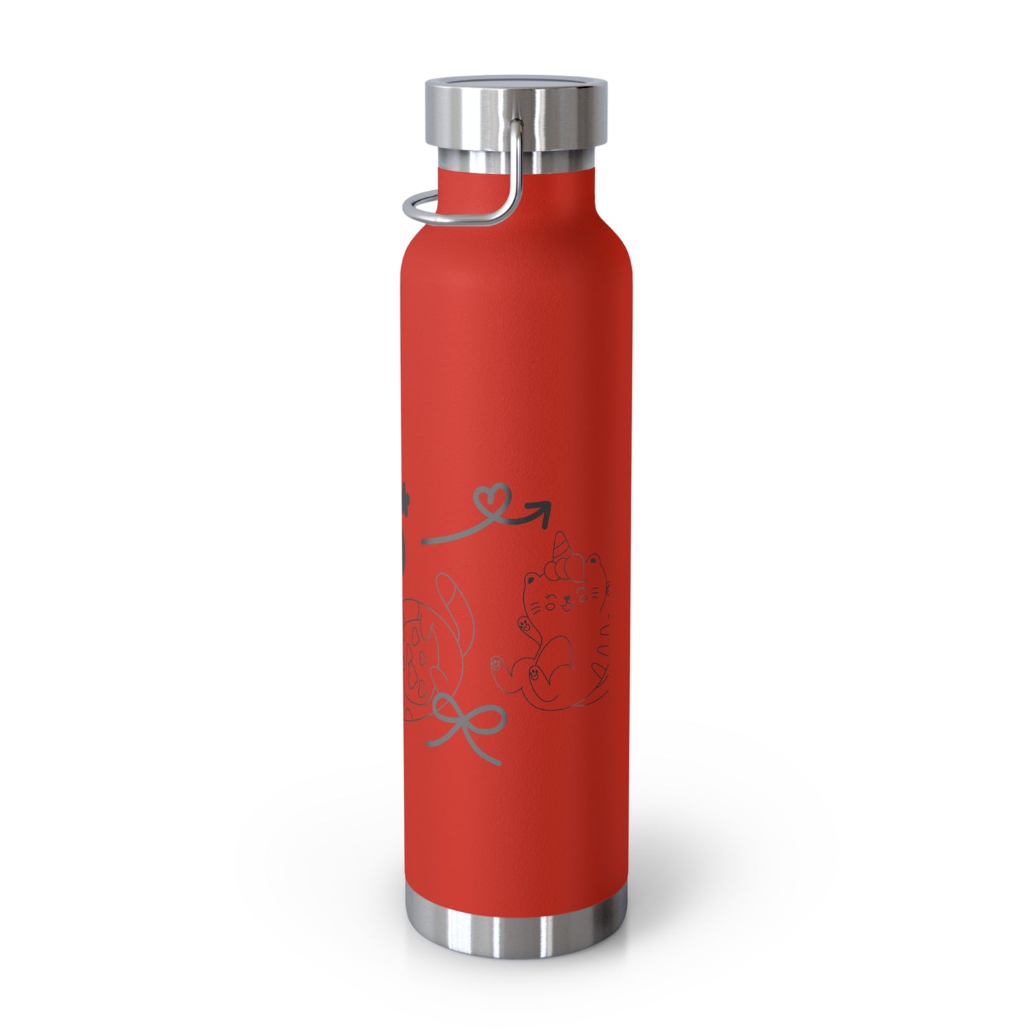 Hello Fun Copper Insulated Water Bottle, 22oz | Travel Mug for Hikers, Perfect for Gifts, Stainless Steel, Eco-Friendly, Gym, Outdoor