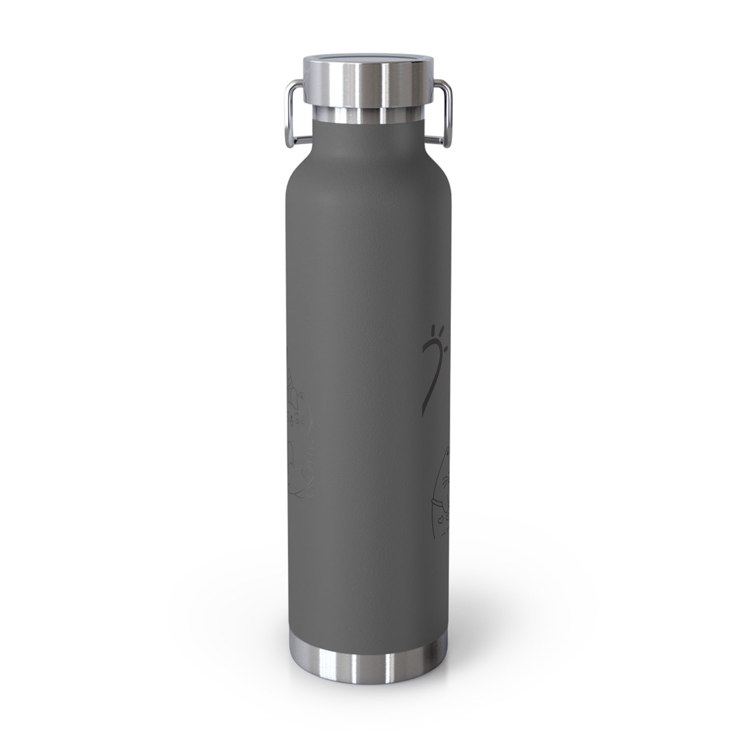 Hello Fun Copper Insulated Water Bottle, 22oz | Travel Mug for Hikers, Perfect for Gifts, Stainless Steel, Eco-Friendly, Gym, Outdoor