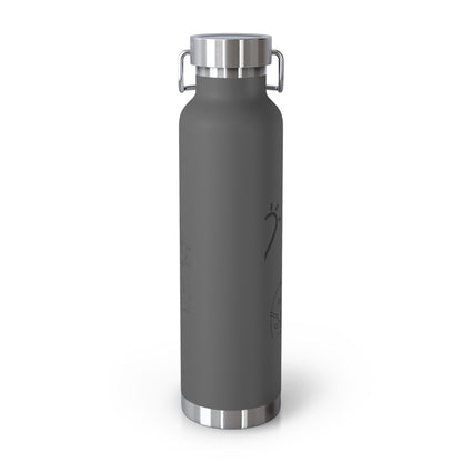 Hello Fun Copper Insulated Water Bottle, 22oz | Travel Mug for Hikers, Perfect for Gifts, Stainless Steel, Eco-Friendly, Gym, Outdoor