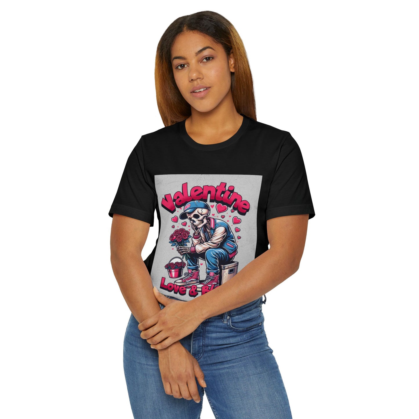 Valentine Unisex Jersey T-Shirt, Love Heart Tee, Valentine's Day Clothing, Romantic Gift for Him or Her, Valentine's Shirt