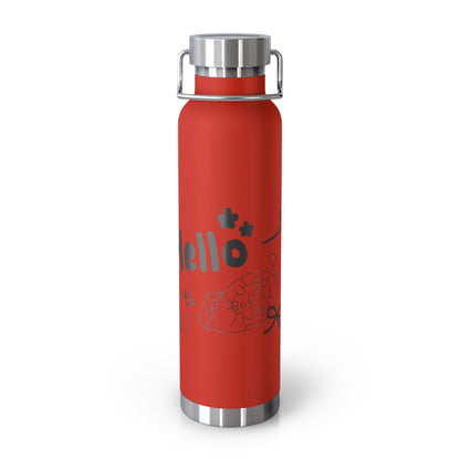 Hello Fun Copper Insulated Water Bottle, 22oz | Travel Mug for Hikers, Perfect for Gifts, Stainless Steel, Eco-Friendly, Gym, Outdoor