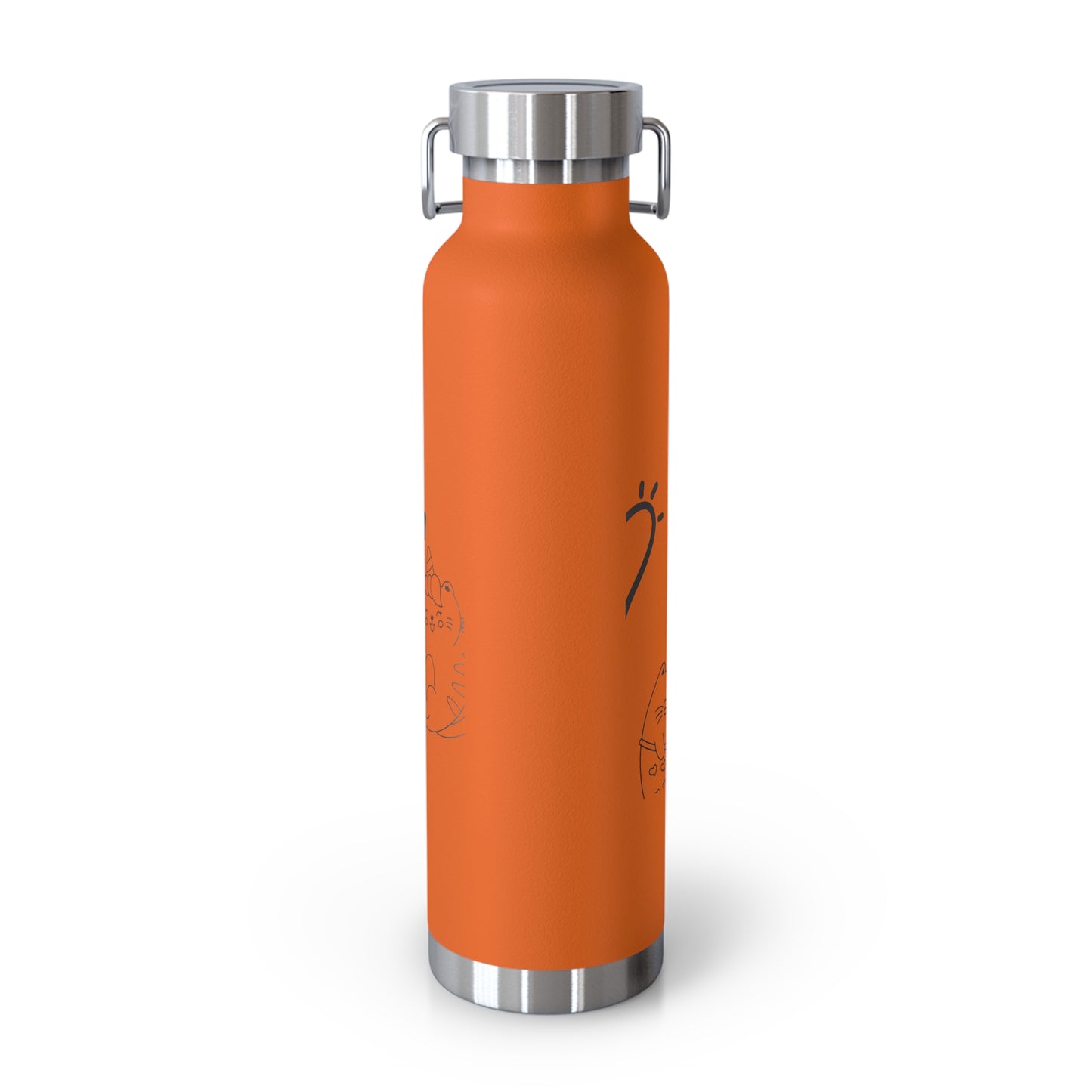 Hello Fun Copper Insulated Water Bottle, 22oz | Travel Mug for Hikers, Perfect for Gifts, Stainless Steel, Eco-Friendly, Gym, Outdoor