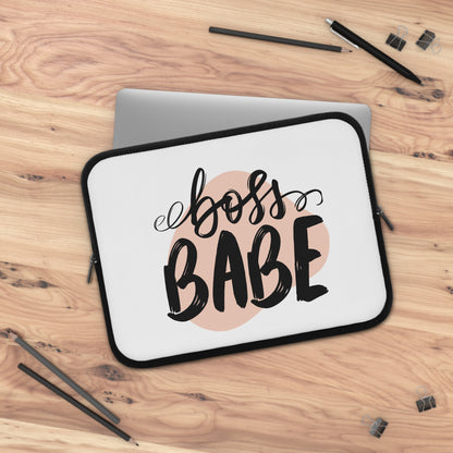 Boss Babe Laptop Sleeve, Stylish Computer Case, Gift for Her, Work from Home Essentials, Modern Chic Laptop Bag, Office Accessories