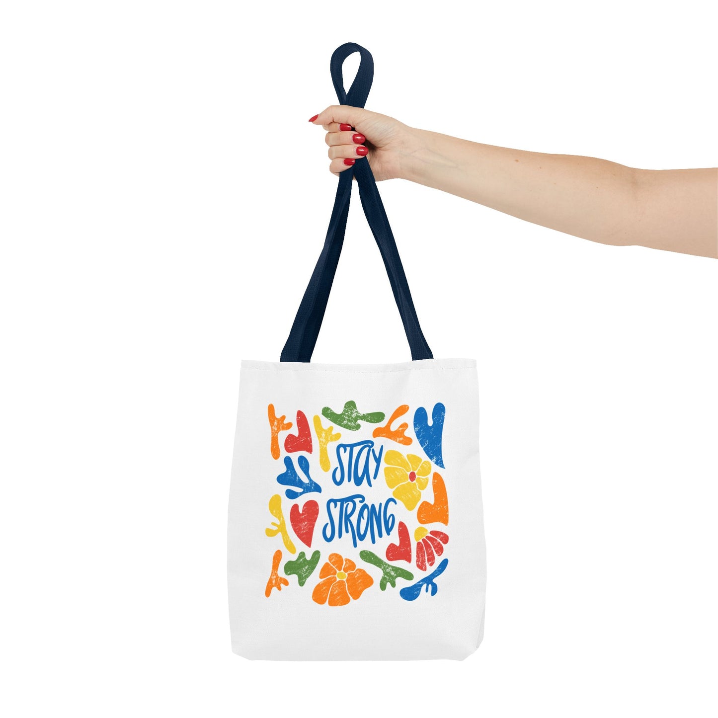 Vibrant Stay Strong Tote Bag, Eco-Friendly Bag, Motivational Gift, Beach Bag, Reusable Grocery Bag