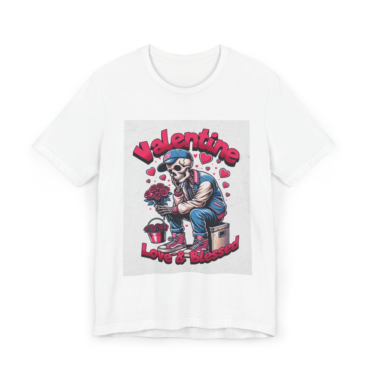 Valentine Unisex Jersey T-Shirt, Love Heart Tee, Valentine's Day Clothing, Romantic Gift for Him or Her, Valentine's Shirt