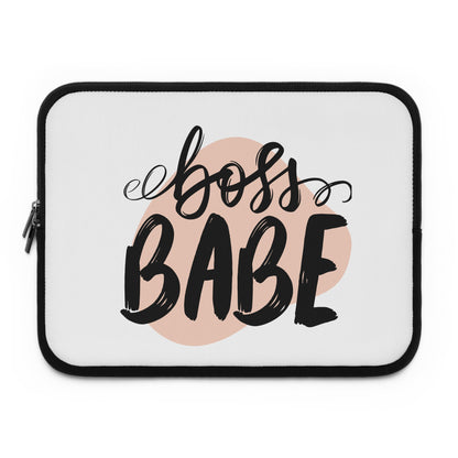 Boss Babe Laptop Sleeve, Stylish Computer Case, Gift for Her, Work from Home Essentials, Modern Chic Laptop Bag, Office Accessories