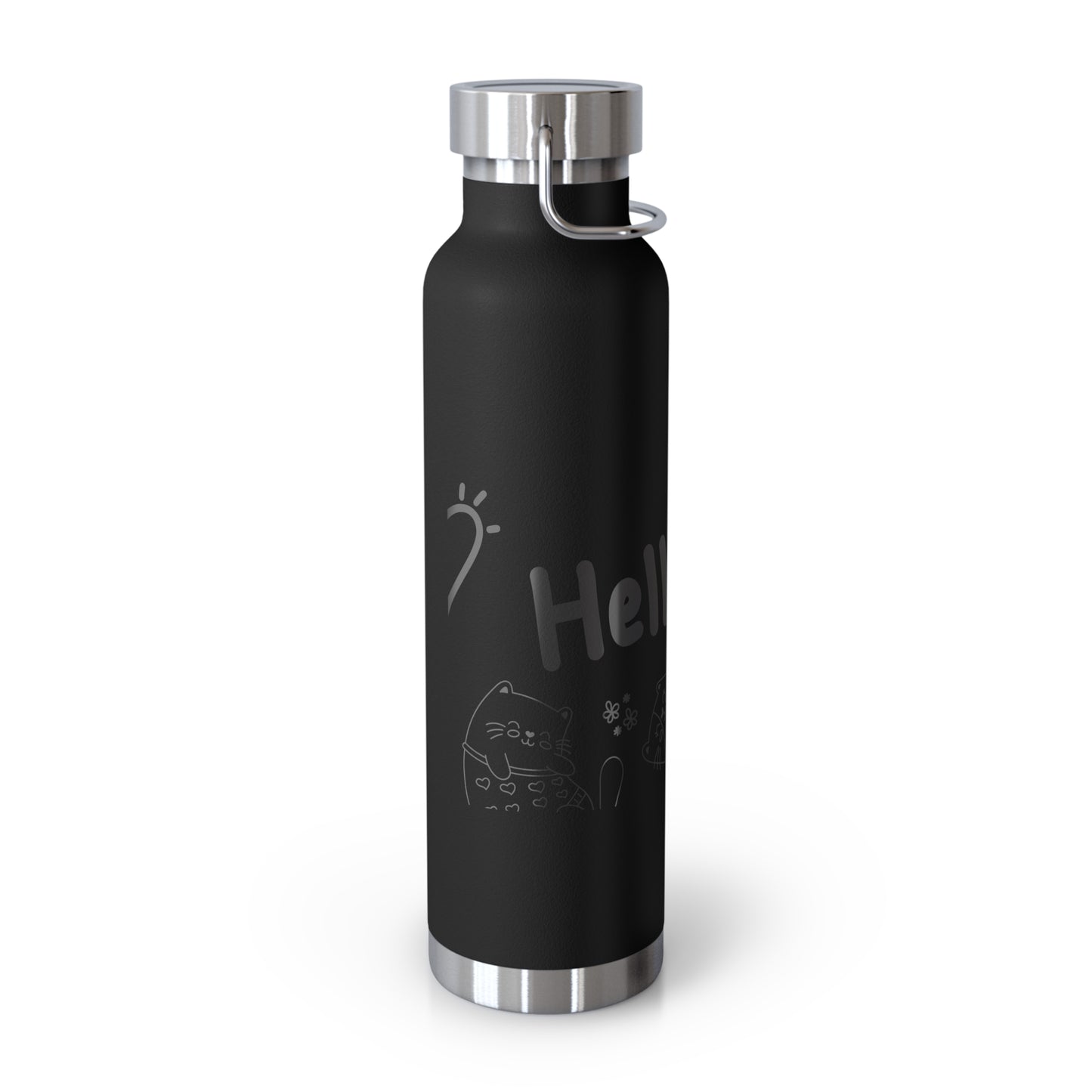 Hello Fun Copper Insulated Water Bottle, 22oz | Travel Mug for Hikers, Perfect for Gifts, Stainless Steel, Eco-Friendly, Gym, Outdoor