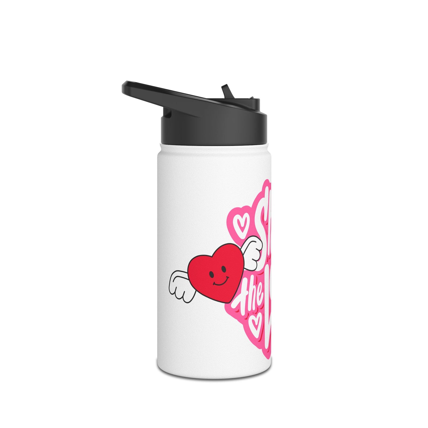 Share the Love Stainless Steel Water Bottle | Cute Water Bottle, Motivational Gift, Fitness Hydration, Valentine’s Day, Eco-Friendly