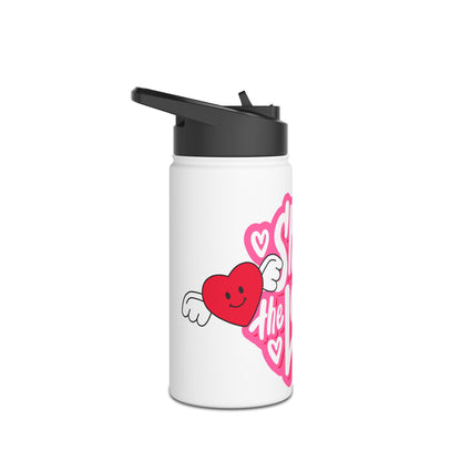 Share the Love Stainless Steel Water Bottle | Cute Water Bottle, Motivational Gift, Fitness Hydration, Valentine’s Day, Eco-Friendly