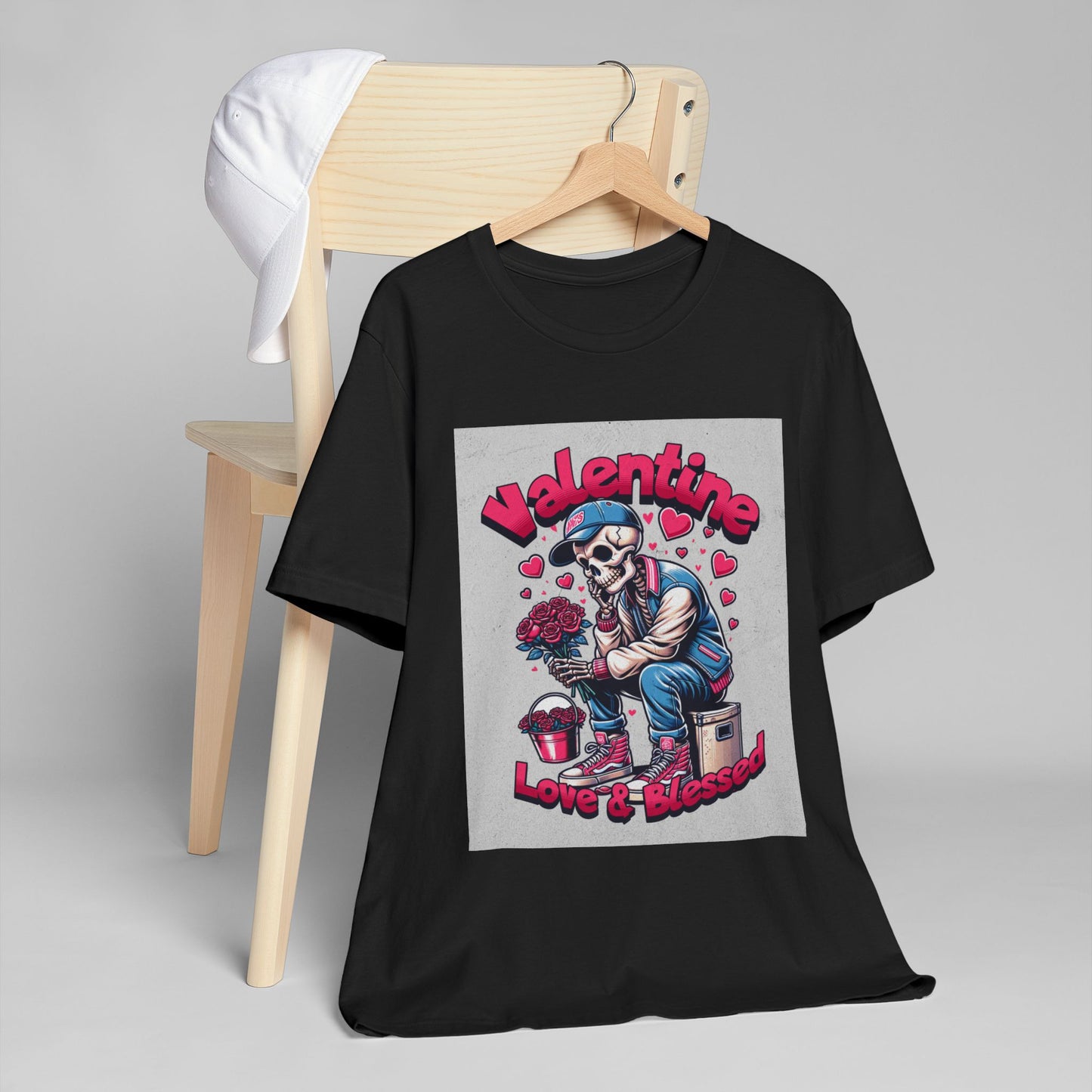 Valentine Unisex Jersey T-Shirt, Love Heart Tee, Valentine's Day Clothing, Romantic Gift for Him or Her, Valentine's Shirt