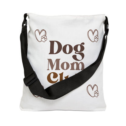 Dog Mom Adjustable Tote Bag, Cute Pet Lover Bag, Gift for Dog Owners, Casual Everyday Use, Dog Lover Accessories