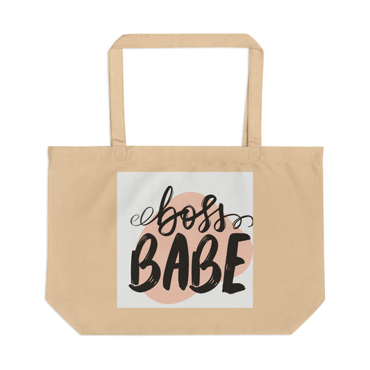 Eco-Friendly Tote Bag, Boss Babe Grocery Bag, Reusable Shopping Tote, Stylish Beach Bag, Gift for Women