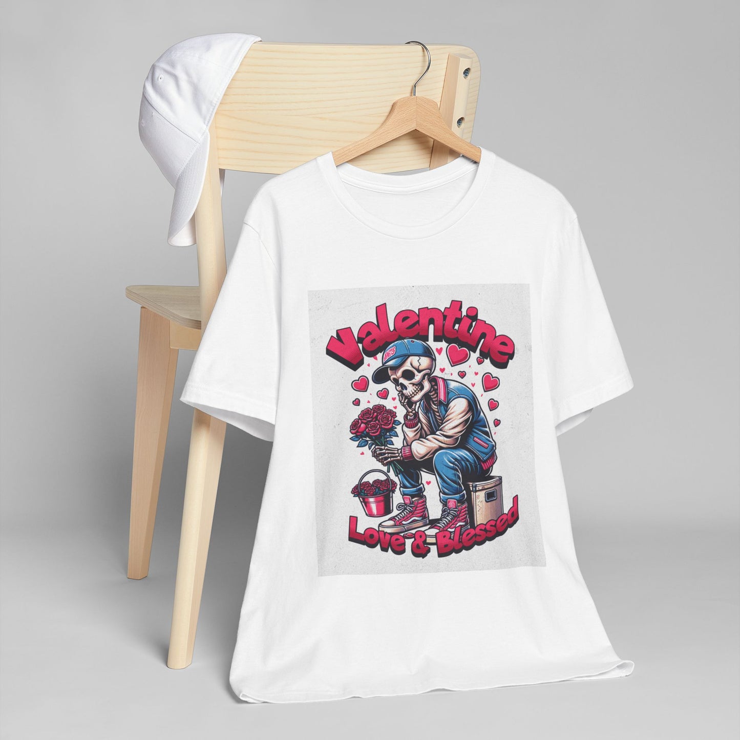 Valentine Unisex Jersey T-Shirt, Love Heart Tee, Valentine's Day Clothing, Romantic Gift for Him or Her, Valentine's Shirt