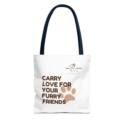 Love For Furry Friends Tote Bag, Dog Lovers Tote, Pet Owner Gift, Animal Rescue Fundraising, Eco-Friendly Bag, Personalized Pet Lover Tote