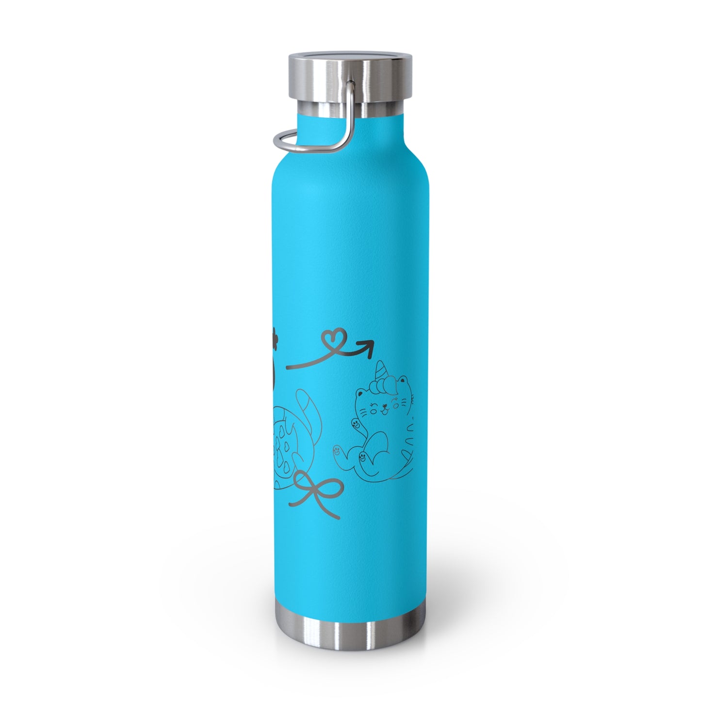Hello Fun Copper Insulated Water Bottle, 22oz | Travel Mug for Hikers, Perfect for Gifts, Stainless Steel, Eco-Friendly, Gym, Outdoor