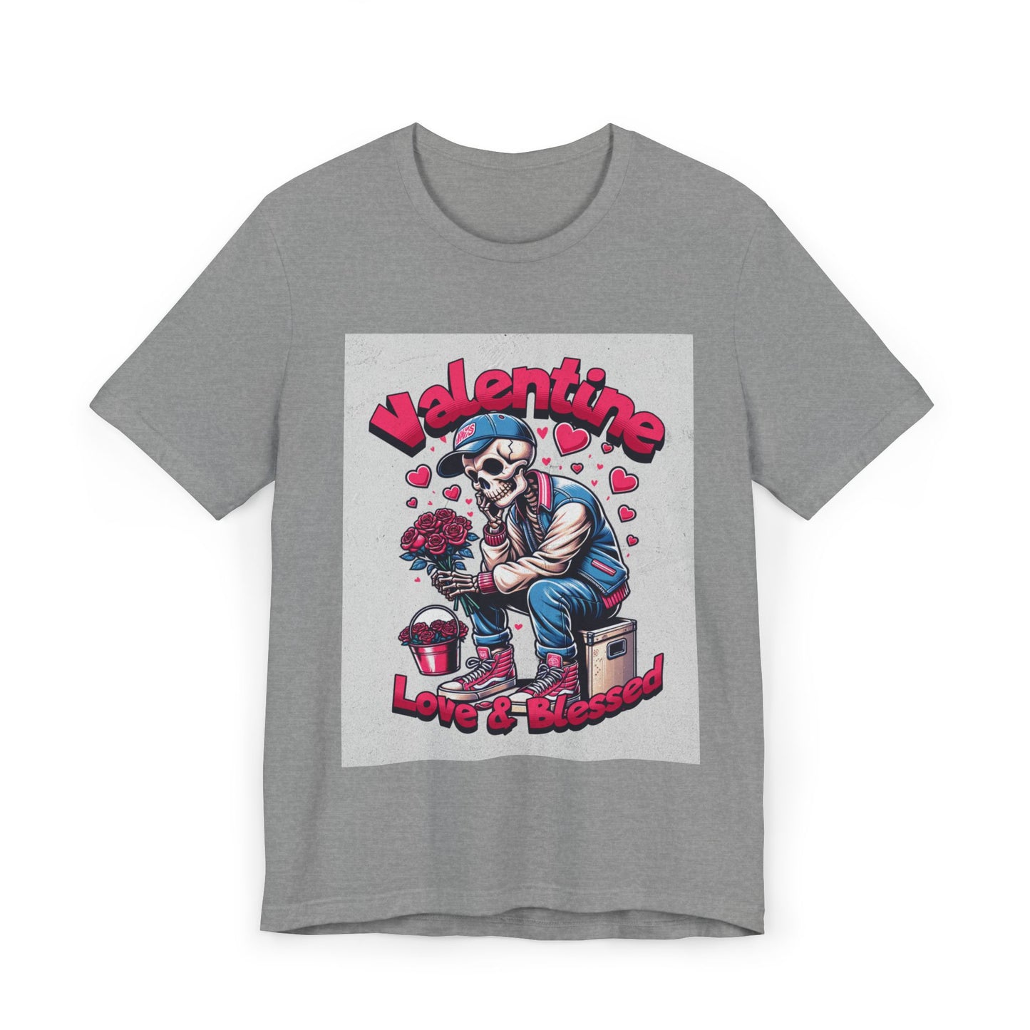 Valentine Unisex Jersey T-Shirt, Love Heart Tee, Valentine's Day Clothing, Romantic Gift for Him or Her, Valentine's Shirt