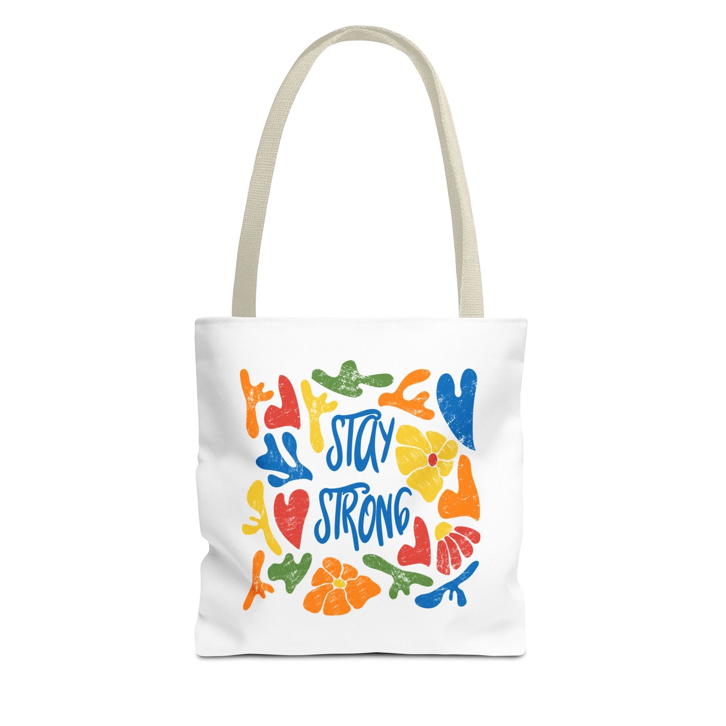 Vibrant Stay Strong Tote Bag, Eco-Friendly Bag, Motivational Gift, Beach Bag, Reusable Grocery Bag