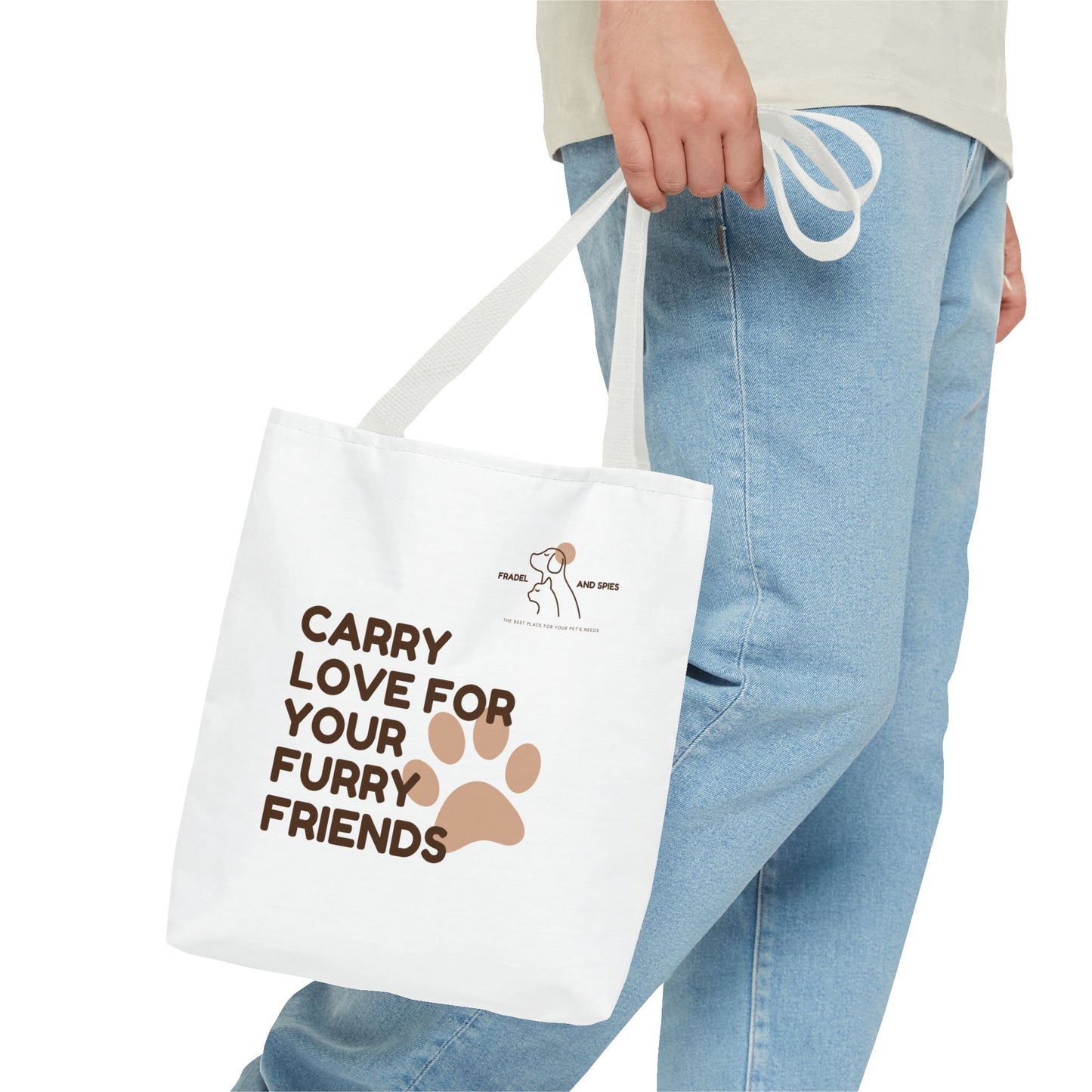 Love For Furry Friends Tote Bag, Dog Lovers Tote, Pet Owner Gift, Animal Rescue Fundraising, Eco-Friendly Bag, Personalized Pet Lover Tote