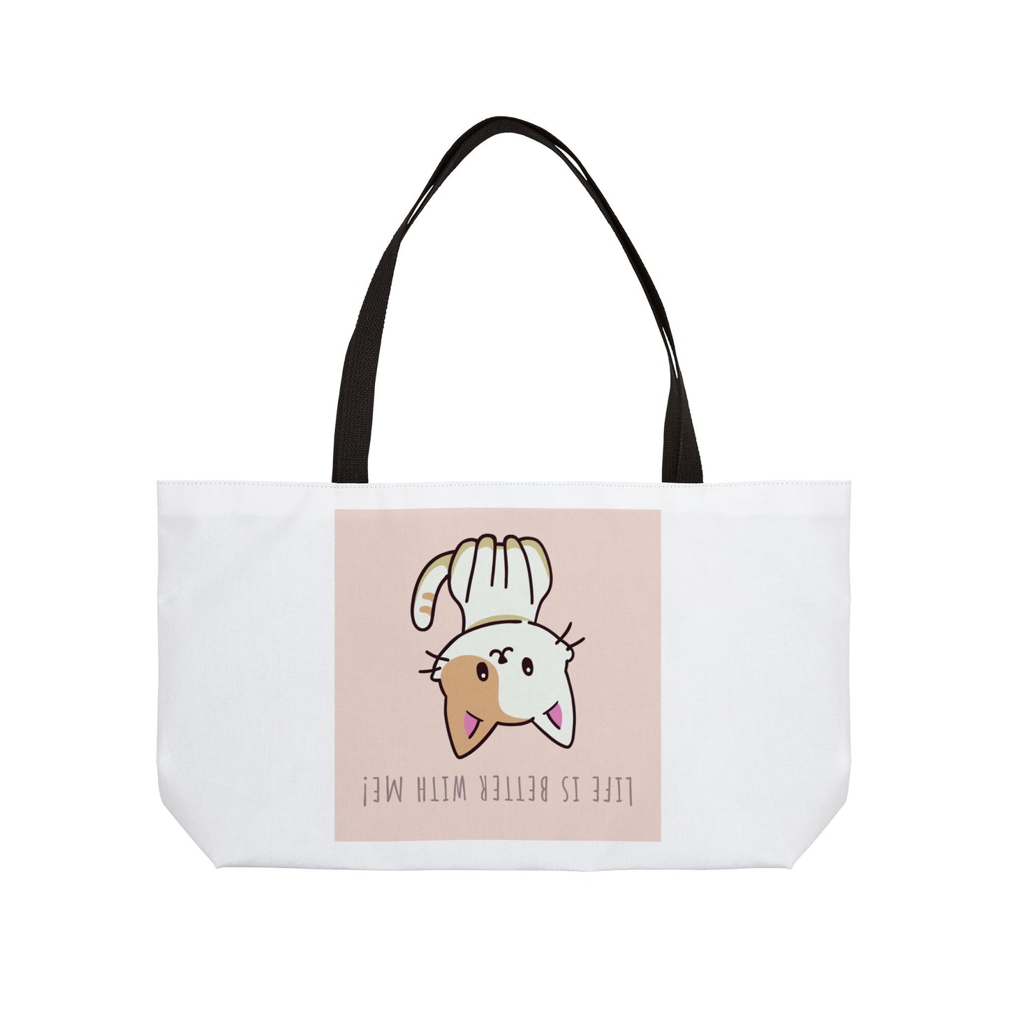 Cat Weekender Tote Bag | Life is Better With Me | Pet Lovers Travel Essentials Gift