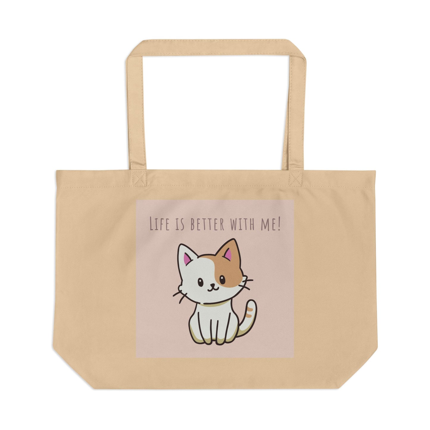 Cute Cat Eco Tote Bag - Life is Better With Me! | Reusable Shopping Bag, Gift for Cat Lovers, Animal Lover Tote, Eco-Friendly Gift, [...]