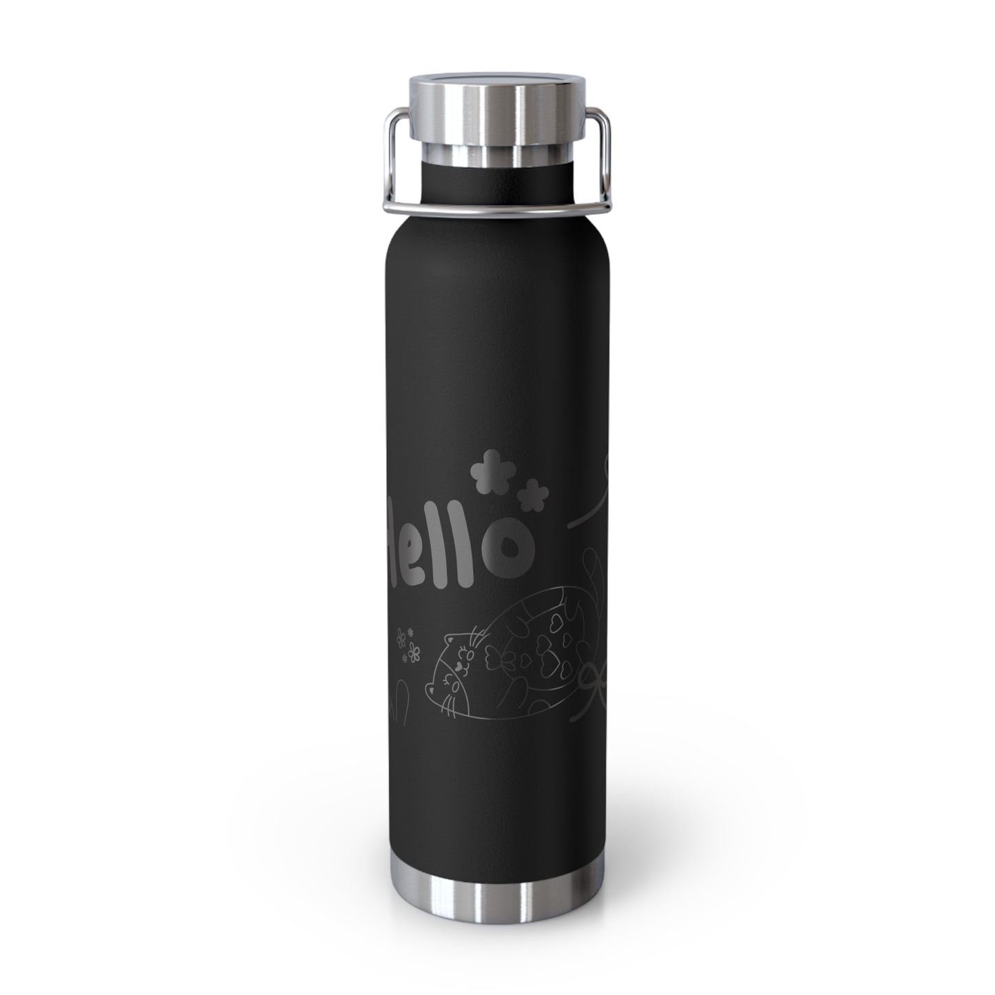 Hello Fun Copper Insulated Water Bottle, 22oz | Travel Mug for Hikers, Perfect for Gifts, Stainless Steel, Eco-Friendly, Gym, Outdoor