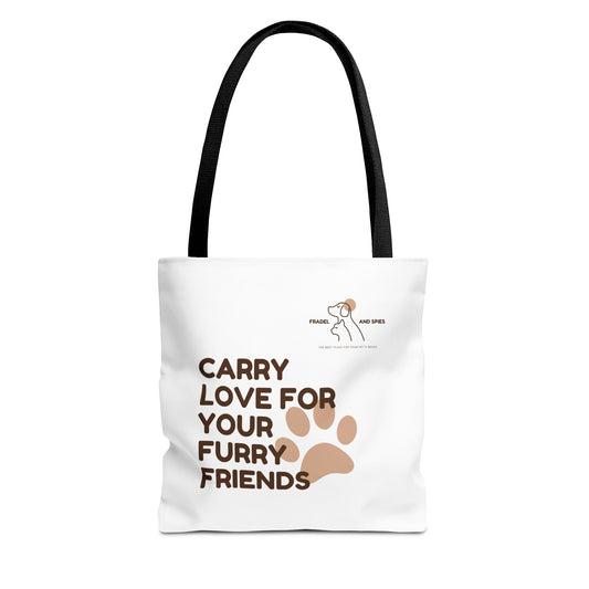 Love For Furry Friends Tote Bag, Dog Lovers Tote, Pet Owner Gift, Animal Rescue Fundraising, Eco-Friendly Bag, Personalized Pet Lover Tote