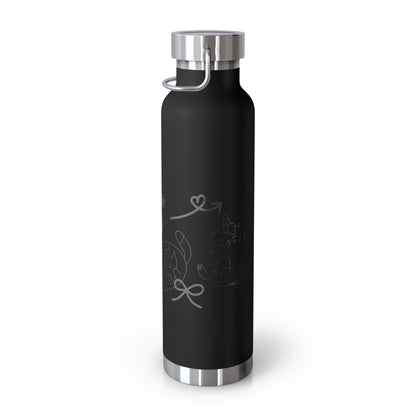Hello Fun Copper Insulated Water Bottle, 22oz | Travel Mug for Hikers, Perfect for Gifts, Stainless Steel, Eco-Friendly, Gym, Outdoor