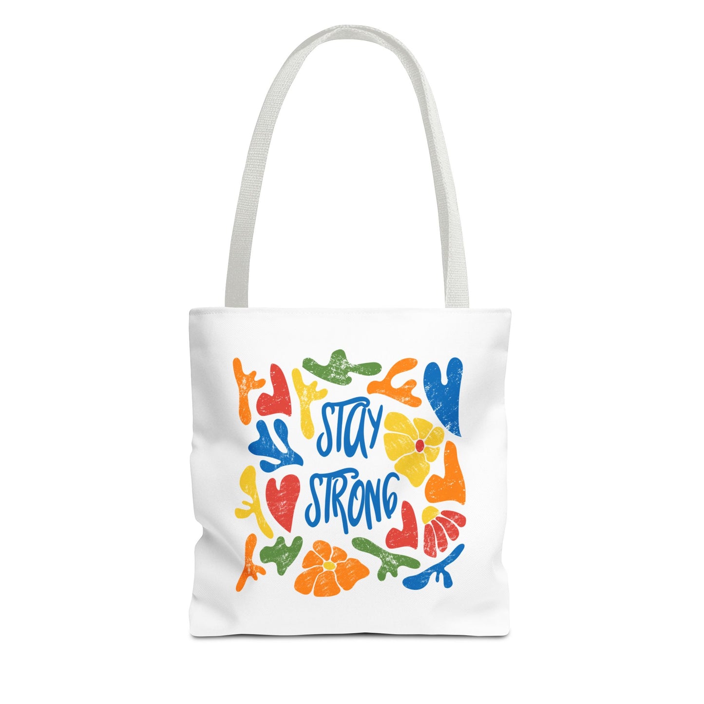 Vibrant Stay Strong Tote Bag, Eco-Friendly Bag, Motivational Gift, Beach Bag, Reusable Grocery Bag