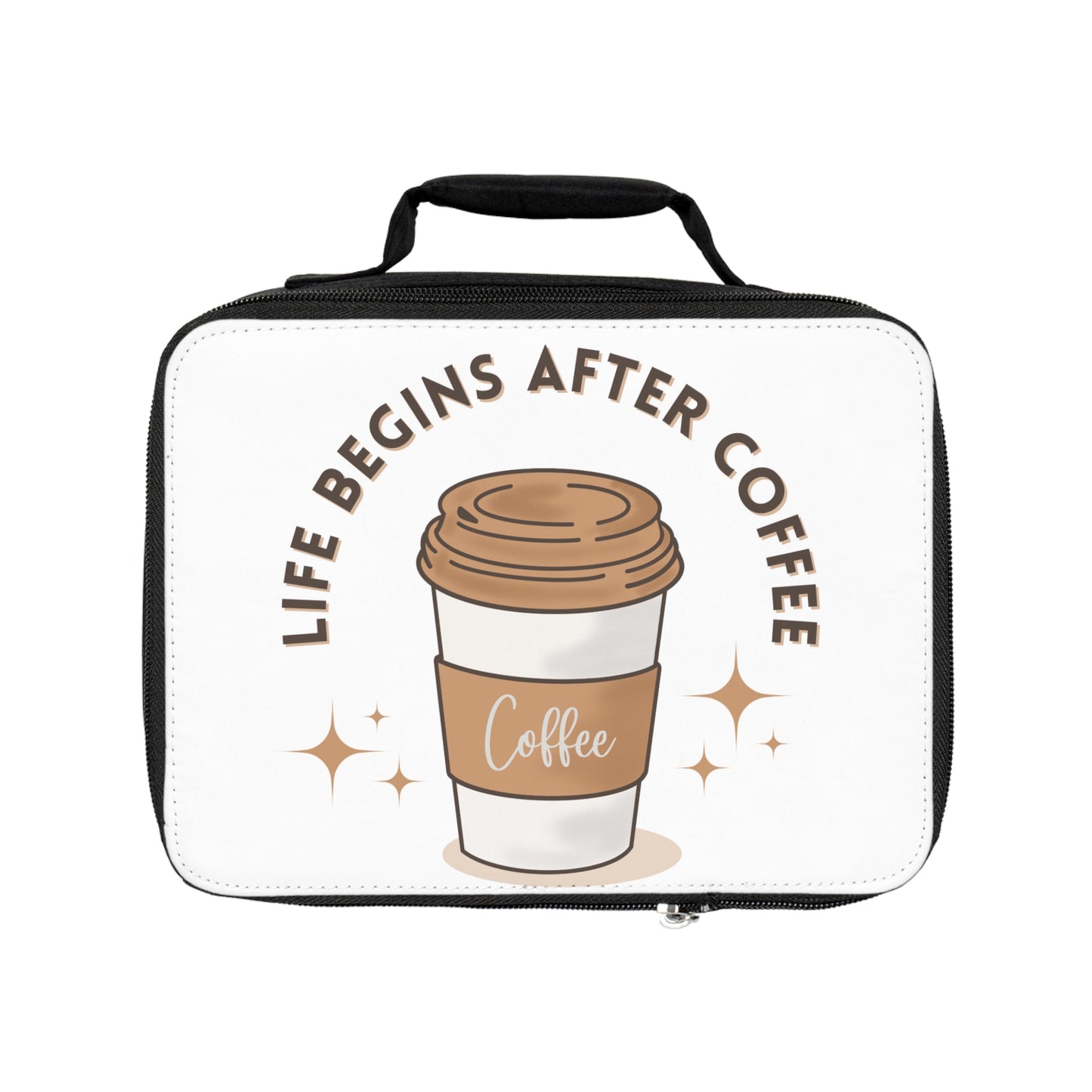 Coffee Lover's Lunch Bag: Life Begins After Coffee Insulated Tote, Perfect for Work, School, Picnics, Gifts, Café Enthusiasts