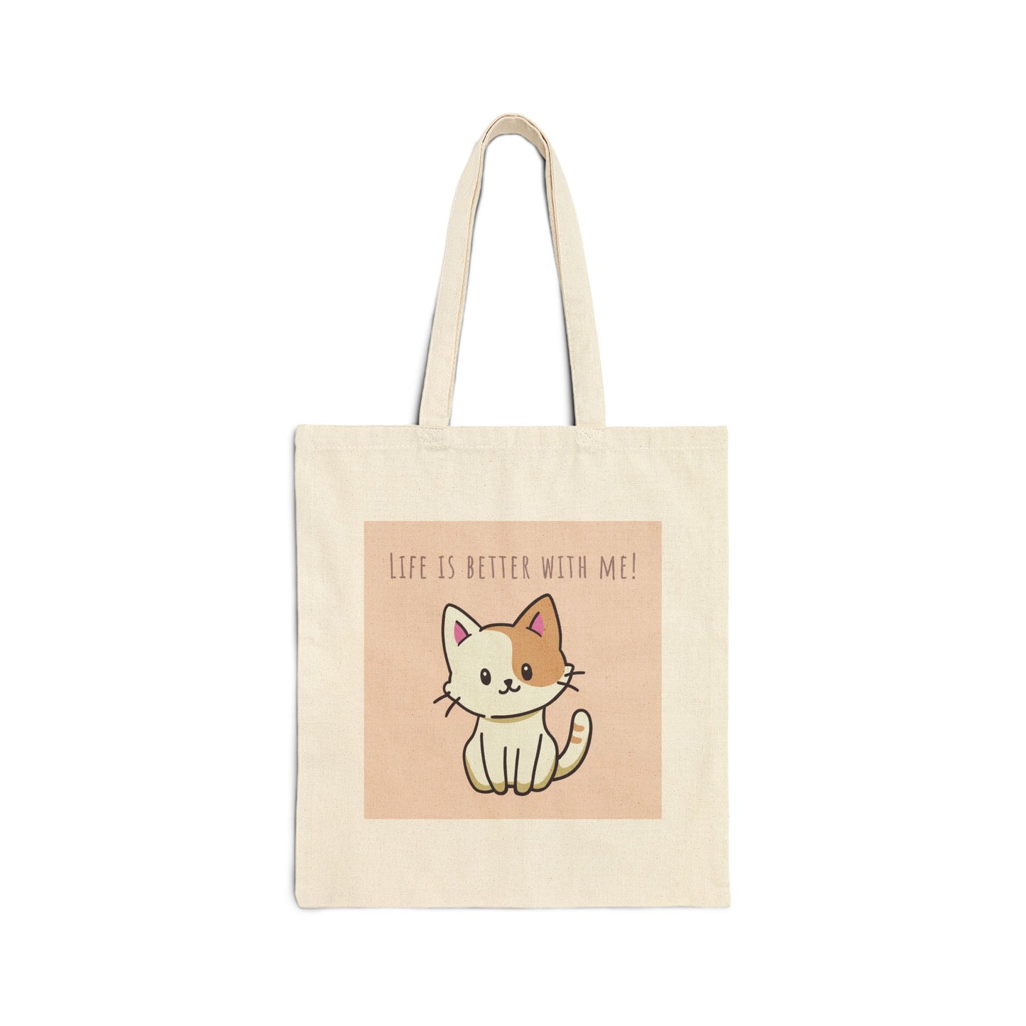 Cute Cat Quote Tote Bag, Eco-Friendly Reusable Shopping Bag, Pet Lover Gift, Funny Cat Lover Accessory, Birthday Gift, Everyday Use