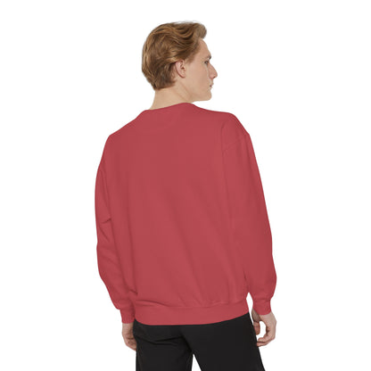 Valentine Unisex Garment-Dyed Sweatshirt - Love Gift, Heart Print Jumper, Valentine's Day Apparel, Romantic Pullover, Couples Matching Shirt